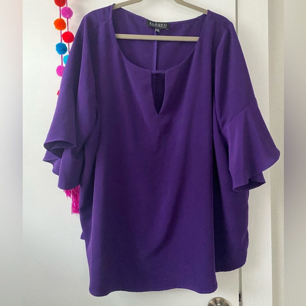ELOQUII purple top - size: 22